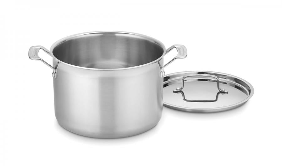 Commercial Stock Pot with Lid Tri-Ply Stainless Steel 11 litres