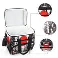 thumbnail image 6 of FORMRS Insulated Cooler Bag 24 Cans Capacity Soft Leakproof Lunch Box with Side Pockets, Black Streets, 6 of 7