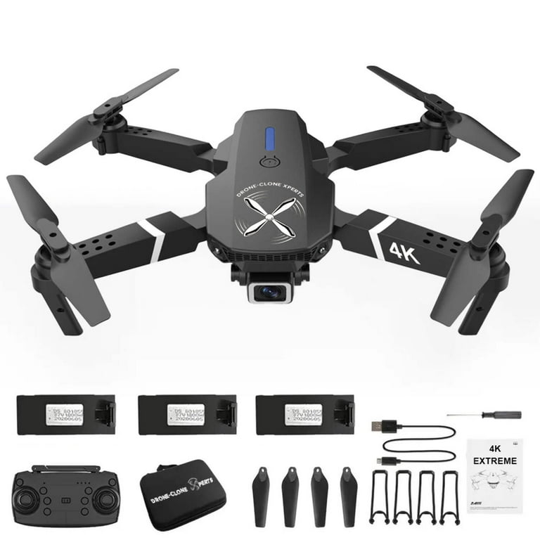 Drone-Clone Xperts Falcon 4K Pro Drone with 2 Batteries, Ultra HD