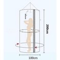 thumbnail image 3 of Round Polyester Shower Curtain Hanging Thermal Insulation Thickened Double Zipper D100 * L200cm-yujia, 3 of 3