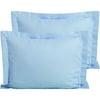 Flxxie Ultra Soft Microfiber Pillow Shams Set of 2, Queen 20" x 30", Sky Blue