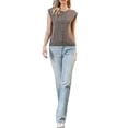 thumbnail image 2 of INSPIRE CHIC Summer Sweater Vest for Women Crew Neck Sleeveless Sweater Lightweight Casual Knit Pullover Tank Tops XS Coffee, 2 of 6