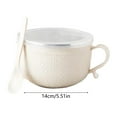 thumbnail image 2 of Tasse Isolée avec Couvercle Grande Tasse à Soupe et Assiette pour Ragoûts de Café Rangement des Aliments Idéal, 2 of 5
