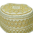 thumbnail image 3 of White with Gold Embroidery Omani Style Tall Hard Kufi Hat Skull Cap - 23.5, 3 of 3