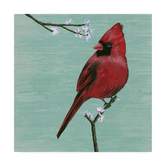 Trademark Fine Art 'Bird & Blossoms II' Canvas Art by Melissa Wang