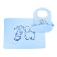 thumbnail image 1 of Foldable Baby Silicone Bib Waterproof Heat Insulation Infant Burp Cloth Placemat SetBlue Bib, 1 of 4