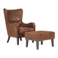 thumbnail image 2 of AmoDwell Upholstered Wingback Chair With Ottoman Footstool Set, Accent Chairs with Footrest Set, Including Chair and Ottoman, 2 of 10