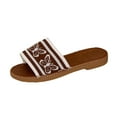 thumbnail image 6 of Women's Boho Style Butterfly Embroidered Flat Slippers Slide Sandals Fashion Flat Sandals Beach Slippers, 6 of 8