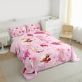 thumbnail image 4 of Manfei Pink Cowgirl Party Bedding Comforter Set, Kawaii Princess Boots Twin Comforter Sets, Cartoon Stars Print Reversible Bedding Set, Luxury Bedroom Decor, 2pcs, 4 of 9