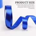 thumbnail image 5 of 1 Inch Royal Blue Polyester Ribbon Smooth Classic Soild Ribbon Soft Silky Wide Satin Fabric Ribbons Bundle Roll for Sewing Making Crafts Wreath Invitation Bouquet Party Home Decor Supply, 5 of 8