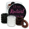 thumbnail image 4 of Spiral Hair Ties, 12Pcs Traceless Hair Ring, Coil Hair Ties, Phone Cord Hair Ties, Hair Coils - (Black 4 Pcs, Brown 4 Pcs, Transparent 4 Pcs), 4 of 8
