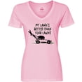 thumbnail image 3 of Inktastic Father's Day Dad My Lawn's Better than Your Lawn Women's V-Neck T-Shirt, 3 of 5