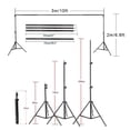 thumbnail image 5 of Collapsible Photo Background Stand, Suitable for 2x3m Backdrop Accompanied by Portable Carrying Bag for Lightweight Tripods, Adjustable with Easy Assembly for Studio Location Work, 5 of 5