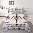 thumbnail image 2 of Erosebridal Tribal Aztec Bedding Sets Queen with Comforter, Triangle Geometric Duvet Insert, Bohomian Style Decor, Reversible 3pcs, 2 of 7