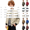 thumbnail image 6 of Boys Casual Lightweight Bomber Jackets Zipper Up Windproof Coat for Fall Winter Spring Outdoor Wearing (GN2), 6 of 8