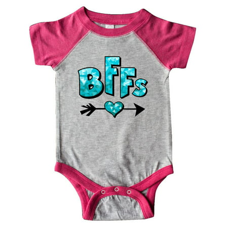 BFFs - best friends forever with heart and arrow in blue-green Infant