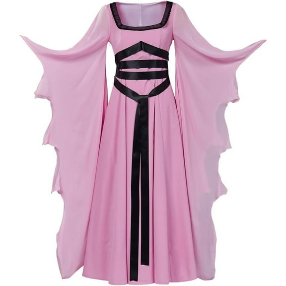 Gothic Pink Dress for Women: Stage Performance Cloth & Movie Character Outfit