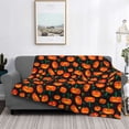 thumbnail image 2 of Fuzoiu Pumpkin Fallen Leaves Print Flannel Blanket,Throw Blanket,Flannel Home Decor,Fleece Bed Blankets,Cozy Soft Blanket for Bed, Sofa, Camping, and Travel-60"x50", 2 of 6
