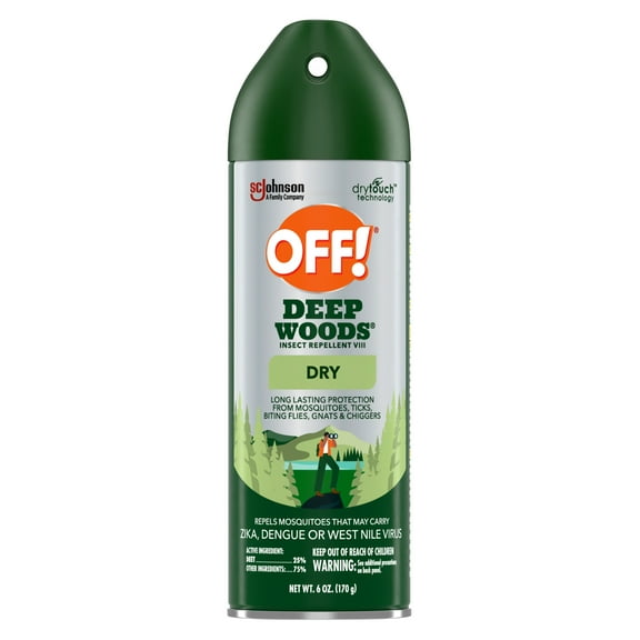 OFF! Deep Woods Mosquito Repellent VIII, Dry Insect & Bug Spray for Outdoor Use, 6 oz
