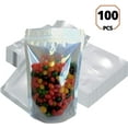 thumbnail image 7 of Stand Up Pouch Bags, 6" x 9", Heavy Duty, 100 Pack, Clear Front with Aluminum Foil Back - Resealable Ziplock and Heat Sealable for Food Storage, 7 of 7