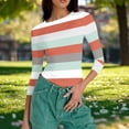 thumbnail image 3 of LIaqionyy Womens 3/4 Sleeve Crop Tops Slim Shirts Spring Fashion Outfits Thermal Undershirts Clothes, 3 of 7