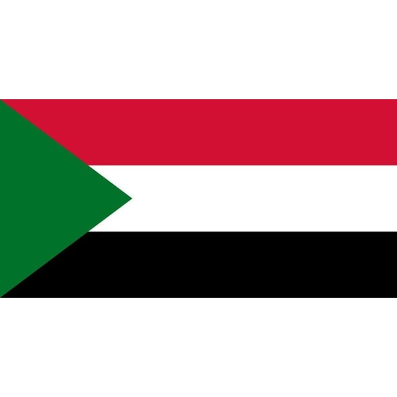 Sudan Flag Decal Sticker - 6 inches wide