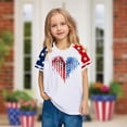 thumbnail image 4 of Freshbabe Kids T-Shirt, Regular Fit, Red White Blue, Crew Neck, Short Sleeve Raglan, Patriotic Flag Print, 4th of July Independence Day Casual Fashion Top for Boys and Girls, 4 of 7