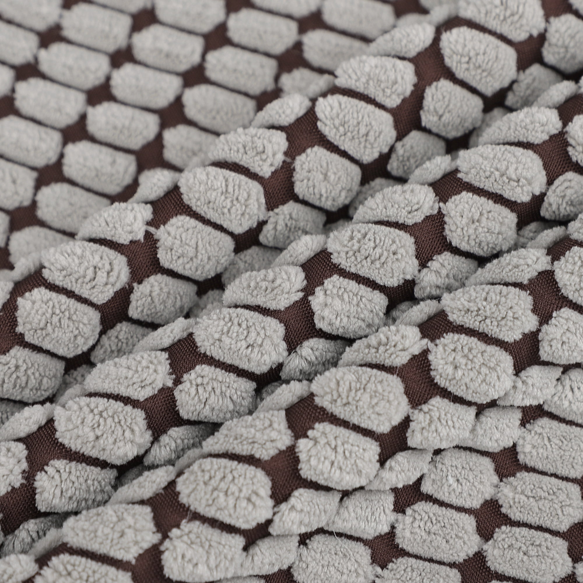 Unique Bargains Texture Solid Decorative Throw Pillow Cover Grey Brown 20" x 20"
