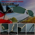 thumbnail image 3 of LifeArt Mens Polarized Sunglasses Ultralight Sports Fishing Driving Sunglasses for Men UV Protection Rectangle Metal Frame (Black+Gold), 3 of 6