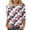 Multicolor#02, variant on Plus Size 3/4 Length Sleeve Womens Tops Funny American Flag 4th of July Shirts Stars Stripes Patriotic Tshirts Trendy Holiday USA Flag Tunic Blouses Multicolor#01 S