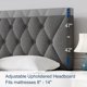 thumbnail image 5 of king size bed frame,with adjustable headboard,Sturdy frame and wooden slat supports,Non-slip and noiseless, linen fabric wrap My Lux Decor Round, 5 of 11
