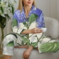 thumbnail image 6 of Kdxio Vintage Flower Women's Pajama Sets Long Sleeve Button Down Sleepwear Nightwear Soft Pjs Lounge Sets-Medium, 6 of 7