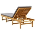 thumbnail image 4 of vidaXL Sun Lounger Dark grey Solid Acacia wood Standard Foldable, 4 of 6