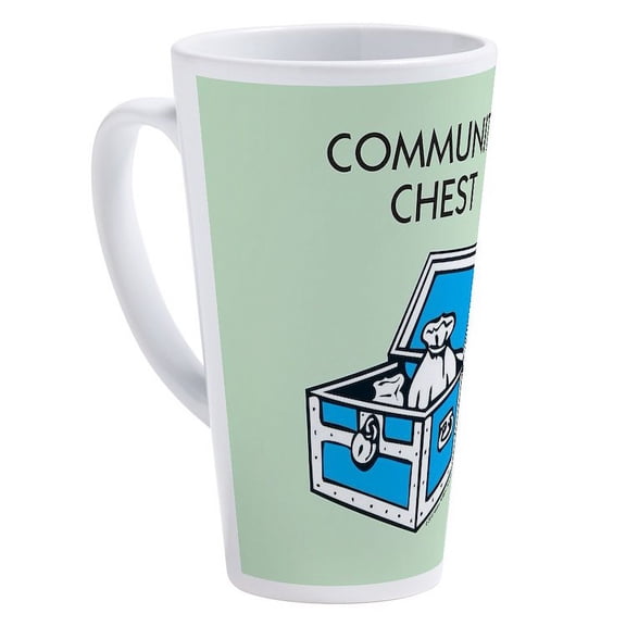 CafePress - Monopoly Community Chest - 17 Ounce Ceramic Latte Mug