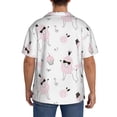thumbnail image 6 of Goofa Cute Poodle Dog Printed Men's Casual Short-sleeved Shirt,Lightweight Breathable Button-down,Summer Casual men's top,Versatile Fashion shirt-, 6 of 6