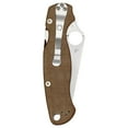 thumbnail image 2 of Spyderco Paramilitary 2 Folding Knife 3.47" CruWear Satin Plain Blade, Brown Canvas Micarta Handles, Compression Lock - C81MPCW2, 2 of 6