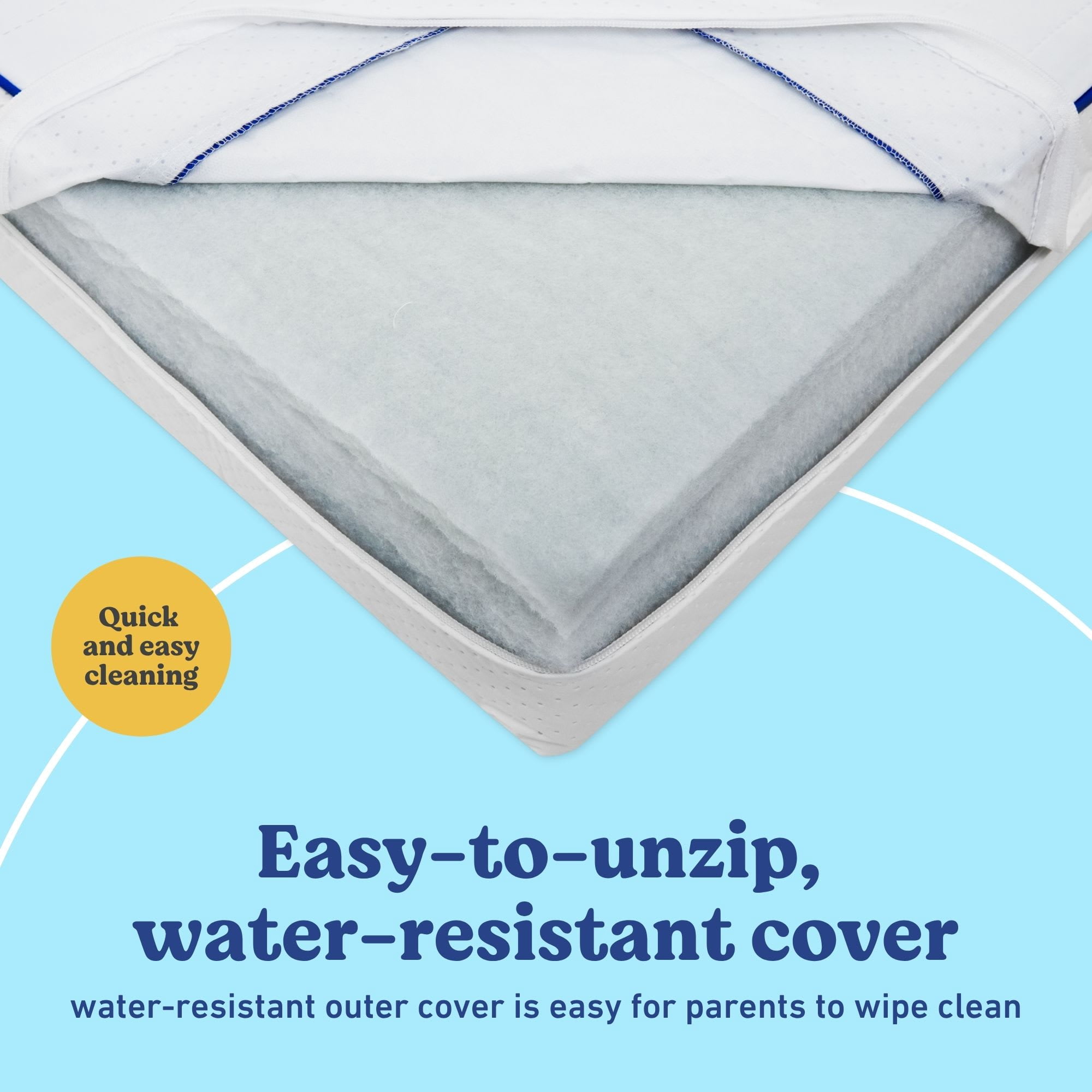 Graco 6-Inch Water-Resistant Dual-Sided Crib And Toddler Mattress,