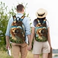 thumbnail image 5 of Naloa Happy Dog In Flower Field Canvas Backpack for Men Women Rucksack Casual Travel Daypack College Tote Satchel Bookbag for Teens-Small, 5 of 7