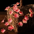 thumbnail image 5 of Battery Operated Flower String Lights ,10ft 30 LEDs Indoor Wall Decor Curtain Decorative Cherry Blossom Fairy Lighting for Home Wedding Birthday Christmas Bedroom, Valentine's Day Decorations, 5 of 7