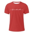 thumbnail image 3 of Casual Short Sleeve T Shirt with Minimalist Letter Print Comfortable Blend Tee for Everyday Wear Men's T Shirt T Shirts Men Graphic Tie Mens T Shirts Soft T, 3 of 4