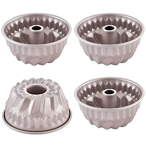 Set de moldes para Mini budineras CHEFMADE 4 pulgadas 4 piezas antiadherente