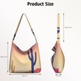 thumbnail image 4 of Cactus Desert Canvas Handbag Cross Body Shoulder Purse Bag Tote Women's Handbag for Women Men, 4 of 5