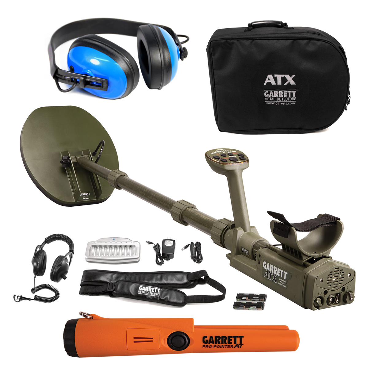 Garrett ATX Pulse Induction w/ Pro-Pointer AT Pinpointer and Waterproof  Headphones