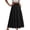 Black 1, variant on Women's Tiered Maxi Skirt Solid Eyelet Embroidered Elastic Waist Scalloped Hem Boho Beach Casual Long A Line Skirts