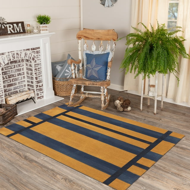 Casavani Hand Block Printed Yellow Cotton Square Dining Room Carpet Outdoor Patio Rug 9x9 feet