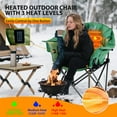 thumbnail image 4 of ABORON Heated Massage Camping Chair Folding Chair, 2-Pack Outdoor Portable Heated Folding Chairs, Patio Lounge Chairs with 3 Heat Level & Back Massage, Heating Chair for Outdoor, 4 of 10