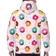 thumbnail image 7 of Naloa Colorful Donuts Men's Casual Hooded Collar Drawstring Hoodies Pullover Sweatshirts Casual Long Sleeve Shirts-Medium, 7 of 7