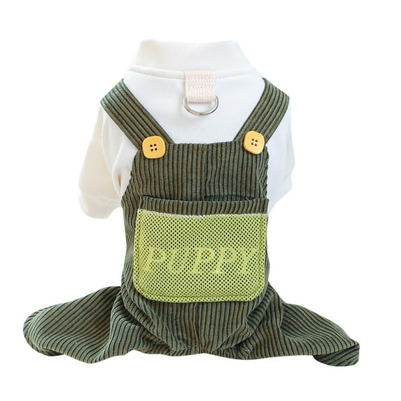 Pet Dog Cat Clothes Corduroy Overalls Soft and Adorable for Various Occasions
