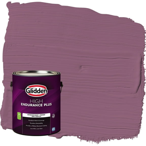 Glidden HEP Victorian Plum / Purple Eggshell Interior Paint with Primer, 1 Gallon