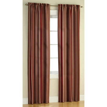 Mainstays Poly Duck Stripe Curtain Panel Set Of 2 Walmart Com